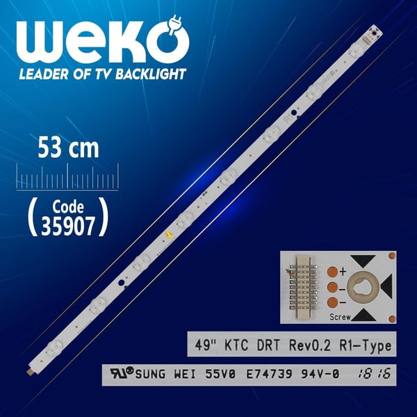 49 KTC DRT REV0.2 R1-TYPE DLED 53 CM 8 LEDLİ YENİ (WK-1380)