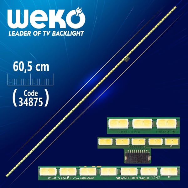 55 ART TV REV 0.4 1 L-TYPE 6920L-0001C - 60.5 CM 72 LEDLİ - (WK-728) 6V
