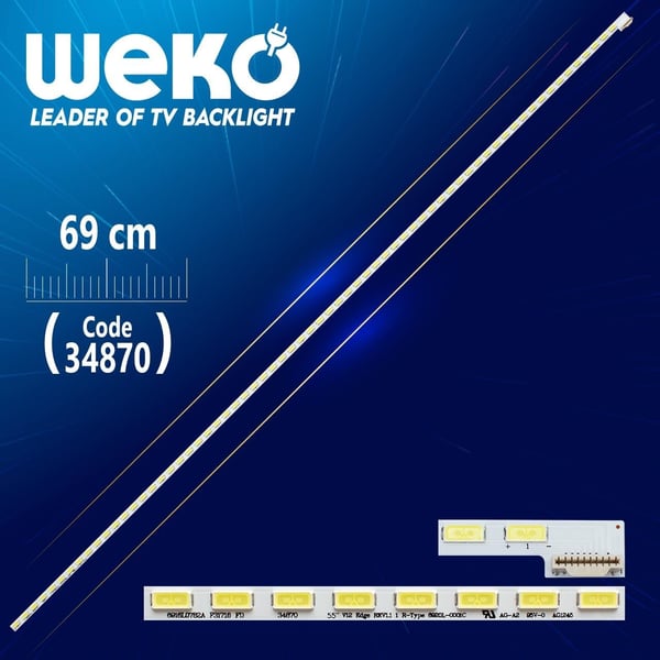 55 V12 EDGE REV1.1 1 R-TYPE 6920L-0001C - 66 LEDLİ 69 CM - (WK-328)