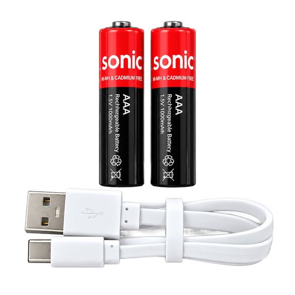 ASONİC PL400 İNCE 1.5V 400 MAH/750 MVH TYPE-C ŞARJLI 2'Lİ AAA PİL