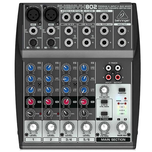 BEHRINGER XENYX 802 8 KANAL DECK MİXER 4 OHM STEREO