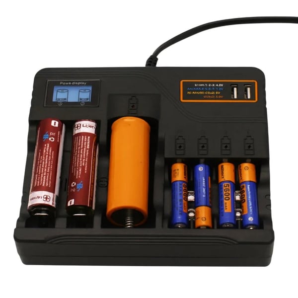 BESTON AL-7988A ÇOKLU PİL DESTEĞİ HIZLI ŞARJLI AKILLI LCD EKRANLI LI-ION ŞARJ CİHAZI (AA/AAA/9V, 18650, 21700, 26650)