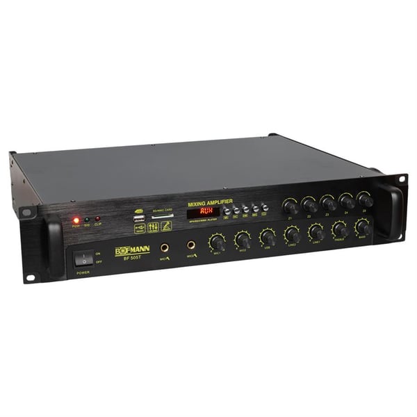 BOFMANN BF-505T 500 WATT USB/SD/BLUETOOTH HAT TRAFOLU 5 BÖLGELİ MIXER ANFİ Fiyatı - Merter Elektronik