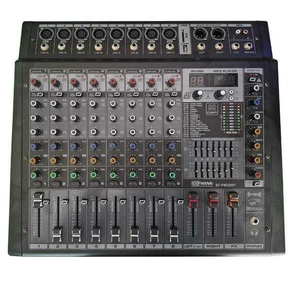 BOFMANN BF-PM2500T HAT TRAFOLU PROFESYONEL POWER MİKSER AMFİ