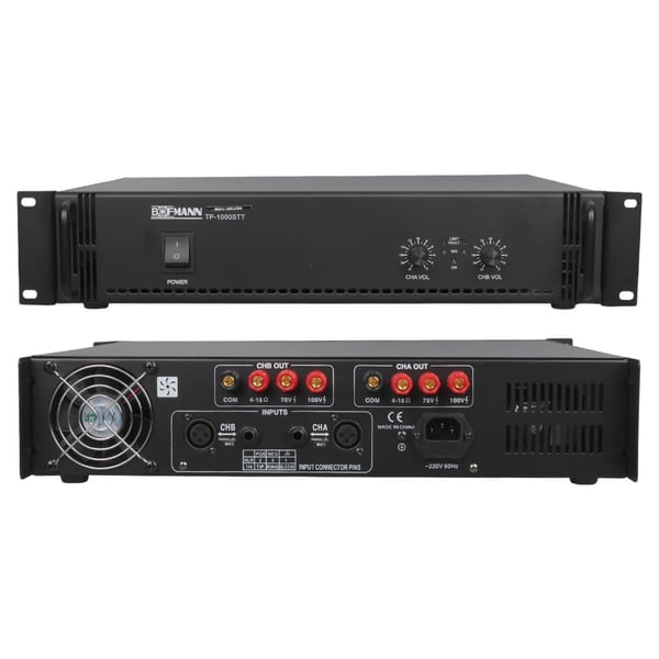 BOFMANN TP-1000STT 2X500 WATT HAT TRAFOLU STREO POWER AMPLİFİKATÖR