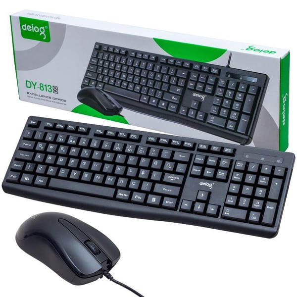 DEİOG DY-813S USB KABLOLU Q KLAVYE+MOUSE SET