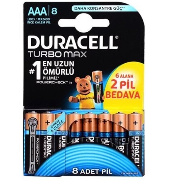 Duracell Aaa İnce Pil (8Li Paket Fiyatı) Fiyatı - Merter Elektronik
