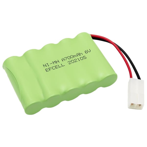 EFCELL EF-202105 6 VOLT 700MA 5'Lİ OYUNCAK ARAÇ PİLİ SİYAH SOKETLİ