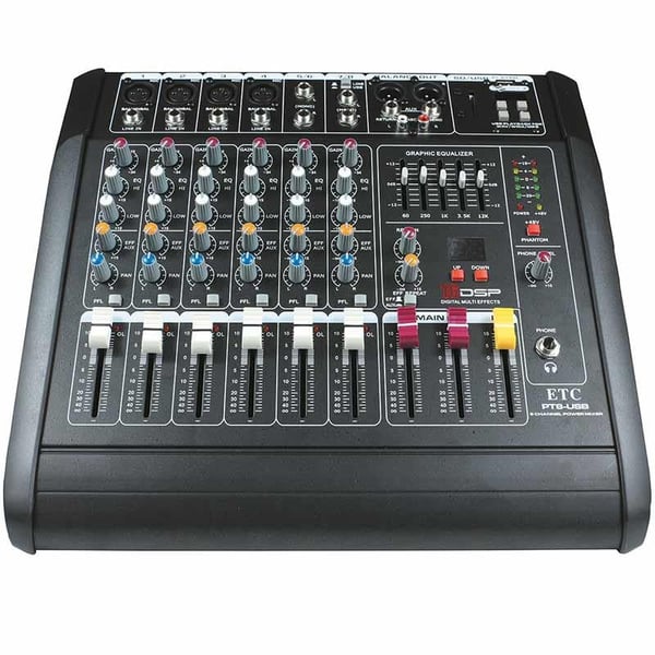 ETC PT-8 USB POWER MIXER (2X200 WATT)