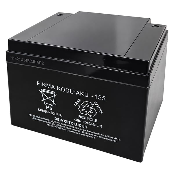 EUROONE EO1226 12 VOLT 26 AMPER KURU AKÜ (165 X 176 X 125 MM) (8KG) Fiyatı - Merter Elektronik