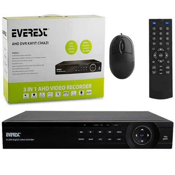 EVEREST AHD-808B 8 KANAL 4 SES 1080P AHD KAYIT CİHAZI