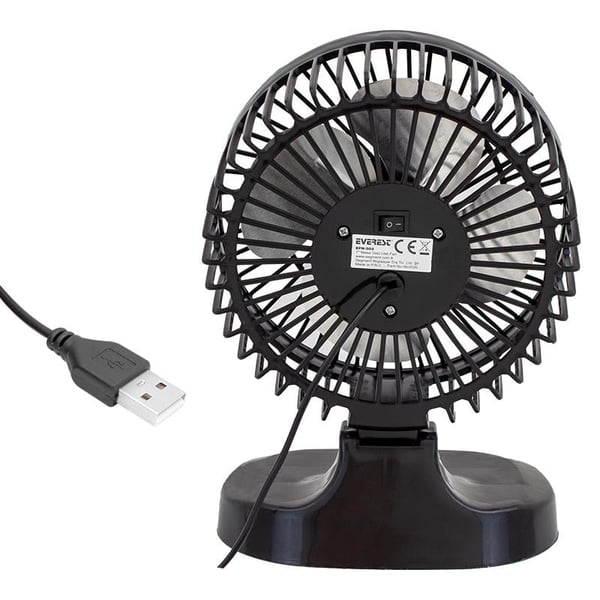 EVEREST EFN-503 7 MASA ÜSTÜ SİYAH USB FAN