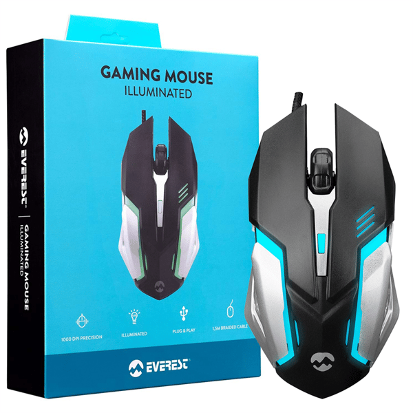 Everest SM-G72 Işıklı USB Kablolu Optik Oyuncu (Gaming) Mouse Fiyatı - Merter Elektronik