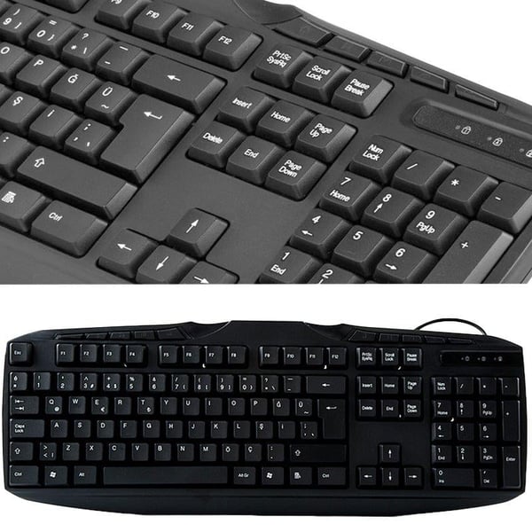 EVEREST UN-796 USB Q MULTİMEDYA SİYAH KABLOLU KLAVYE + MOUSE SETİ