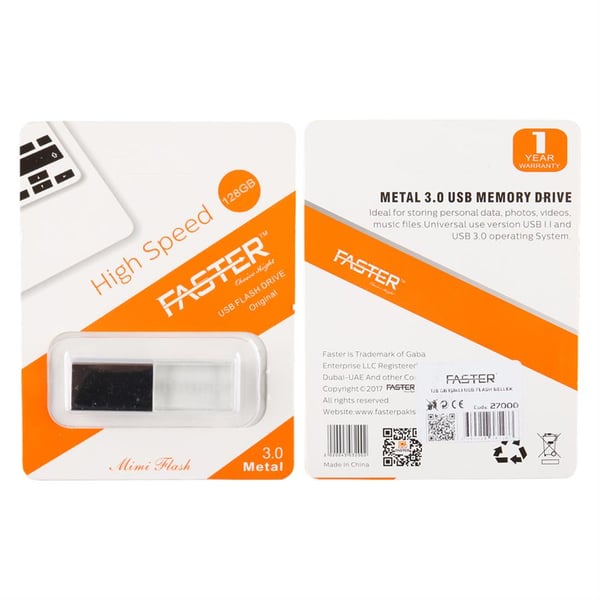 FASTER 128 GB IŞIKLI USB FLASH BELLEK Fiyatı - Merter Elektronik