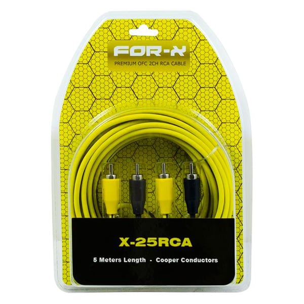FOR-X X-25RCA 2 RCA + 2 RCA 5 METRE OTO ANFİ KABLOSU