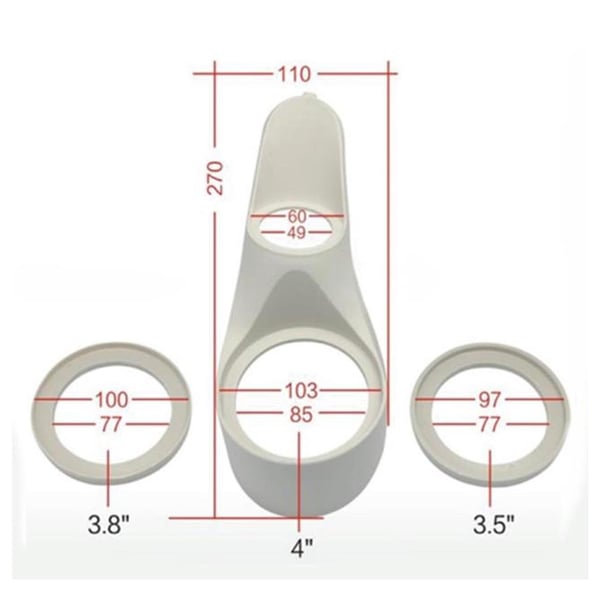 FOR-X XYP-POD2 3.5 - 3.8 - 4 TWEETER MONTAJ YUVASI 1 ÇİFT (PLASTİK)