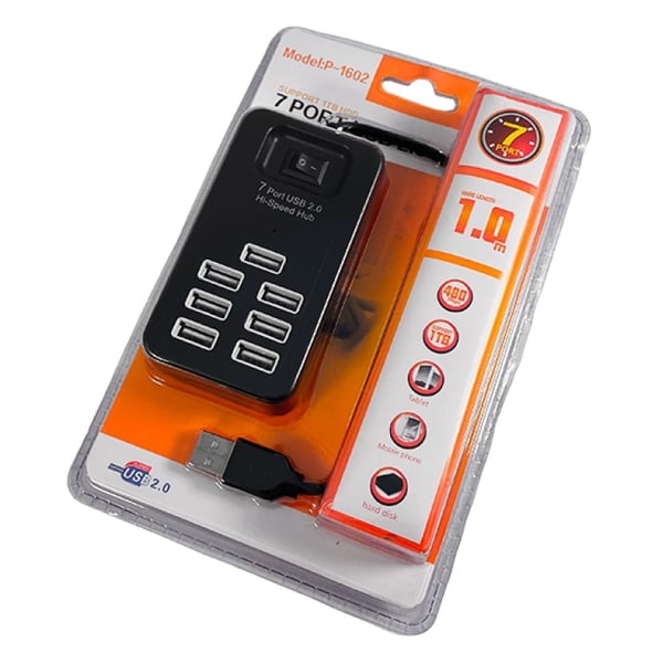 FULLY P-1602 7 PORT USB 2.0 ANAHTARLI HUB ÇOKLAYICI