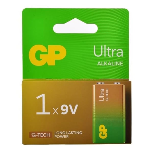 GP Greencell Extra Heavy Duty 9 Volt Tekli Pil (GP1604G/6F22/1222/9V) Fiyatı - Merter Elektronik