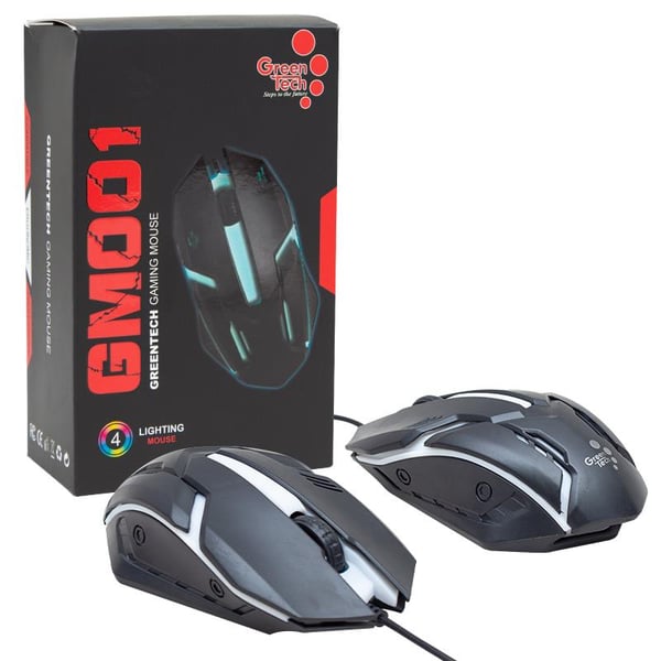GREENTECH GM-001 4 RENKLİ KABLOLU GAMING MOUSE * HELLO HL-5774