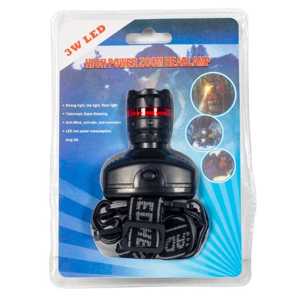 GREYDER GD-710 3*AAA PİLLİ 3 WATT POWER LEDLİ ZOOMLU KAFA FENERİ