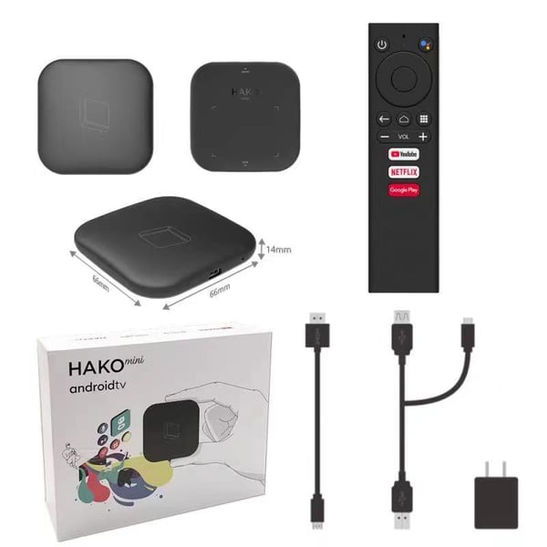 HAKO MINI ANDROID TV BOX NETFLIX   GOOGLE SERTİFİKALI