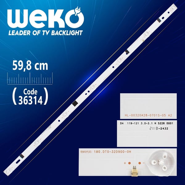 HL-00320A28-0701S-07 180.DT0-3279G00-0H  7 LEDLİ 59.8 CM
