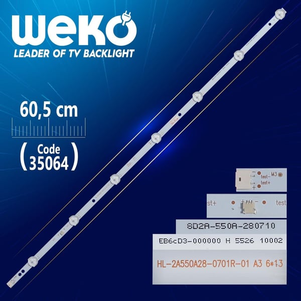 HL-2A550A28 -0701R-01 A3 6*13 - 8D2A-550A-280710 - 60.5 CM 7 LEDLİ (WK-830)