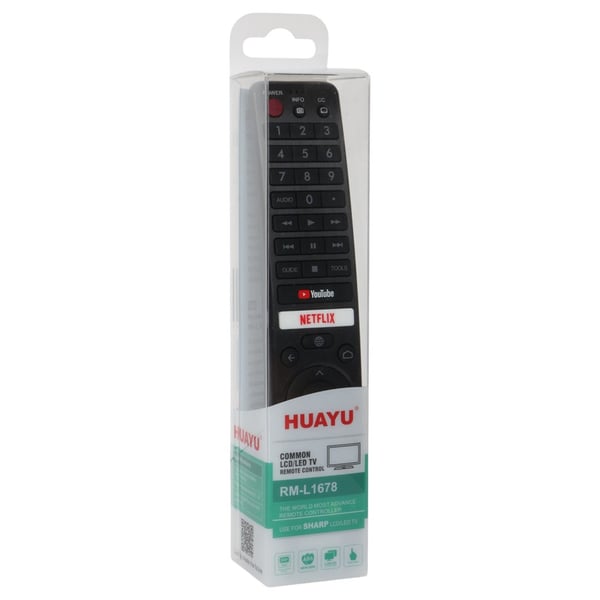 Huayu RM-L1678 Sharp Netflix-Youtube Tuşlu Lcd-Led Tv Kumanda Fiyatı - Merter Elektronik