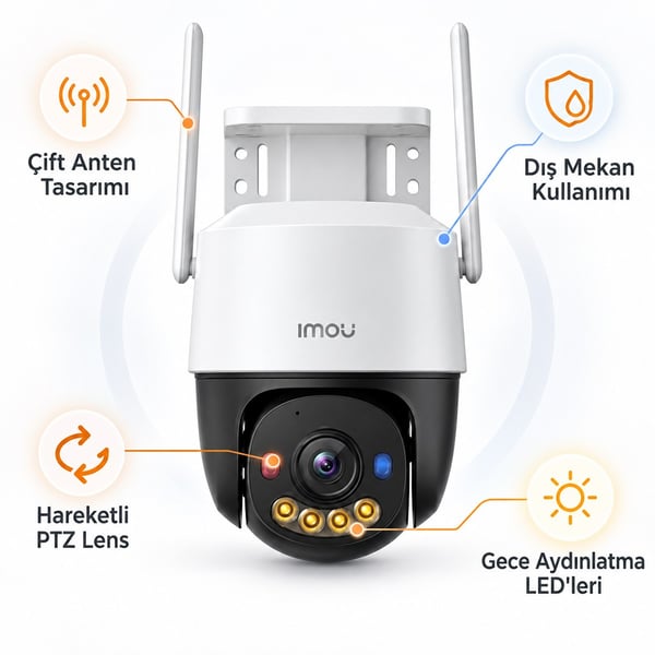 IMOU IPC-K7FP-5V0W CRUİSER SC DIŞ MEKAN 5MP WİFİ PT KAMERA