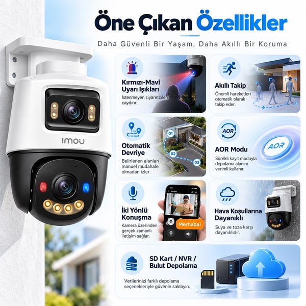 IMOU IPC-PS70FP-8M0 8MP POE IP PTZ DIŞ MEKAN KAMERA
