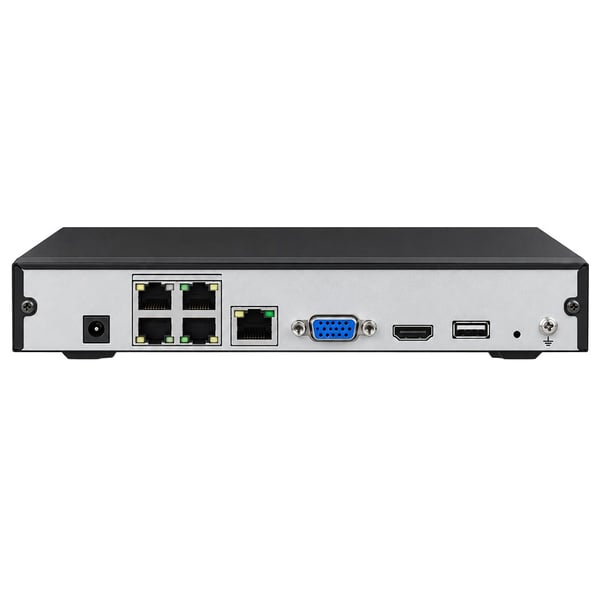 IMOU VR-N110-4P-8A0E N110-4P 4K HDMI + 1080P VGA · H.265 DAHİLİ MİKROFON & HOPARLÖR  4 POE 10 KANAL NVR KAYIT CİHAZI