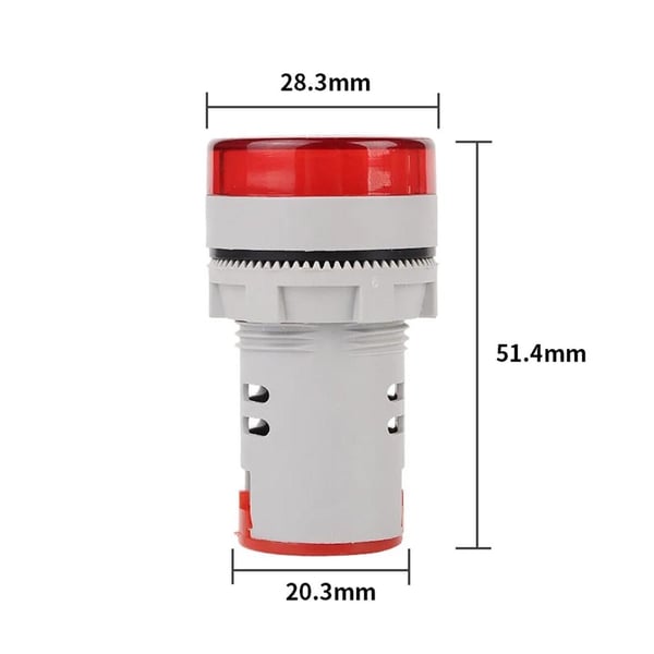 İNTERCOM AD22-22V-DC 22 MM DİJİTAL VOLTMETRE 5-60V DC KIRMIZI