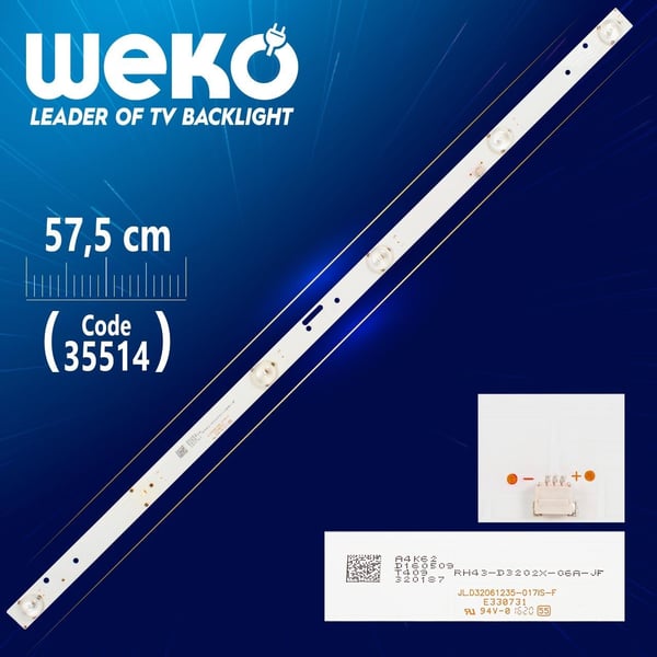 JL.D32061235-017HS-F - E330731 - 57.5 CM 6 LEDLİ 6V - (WK-1051)