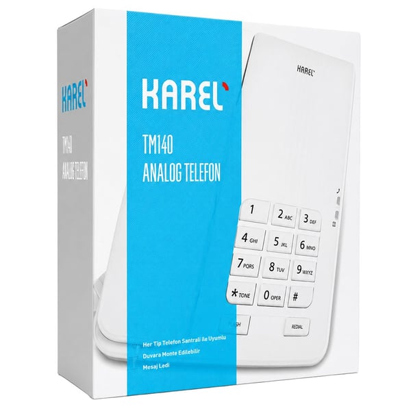 Karel TM-140 Kablolu Ekransız Krem Masaüstü Telefon                                                  Fiyatı - Merter Elektronik