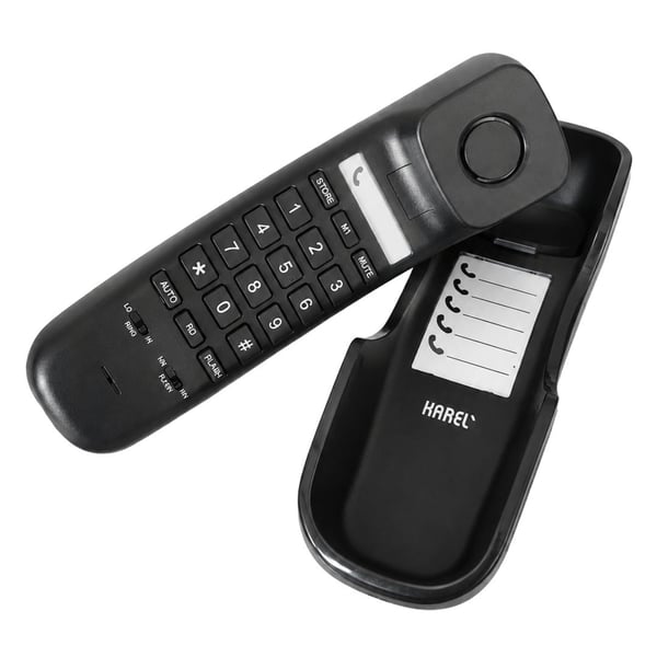 KAREL TM-902 KABLOLU SİYAH DUVAR TİPİ TELEFON Fiyatı - Merter Elektronik