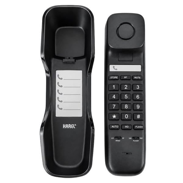KAREL TM-902 KABLOLU SİYAH DUVAR TİPİ TELEFON Fiyatı - Merter Elektronik