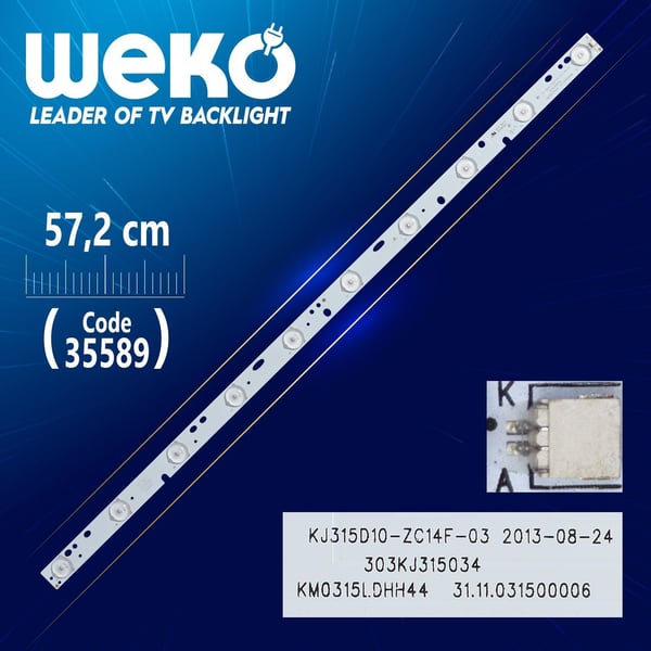 KJ315D10-ZC14F-03 - 303KJ315034 - KM0315LDHH44 - 57.2 CM 10 LEDLİ - (WK-1102)  3V