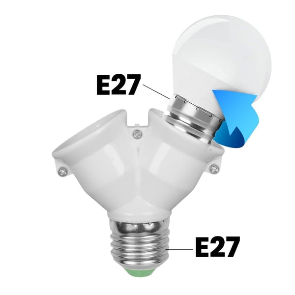 Ledx DY-101 E27 Duy Çoğaltıcı (Tek Duydan Çift E27 Lamba Bağlantısı) Fiyatı - Merter Elektronik