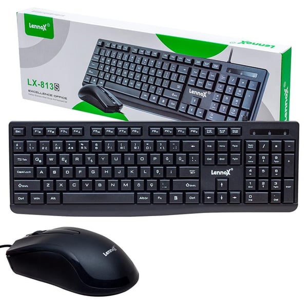 LENNOX LX-813S KABLOLU KLAVYE+MOUSE SET