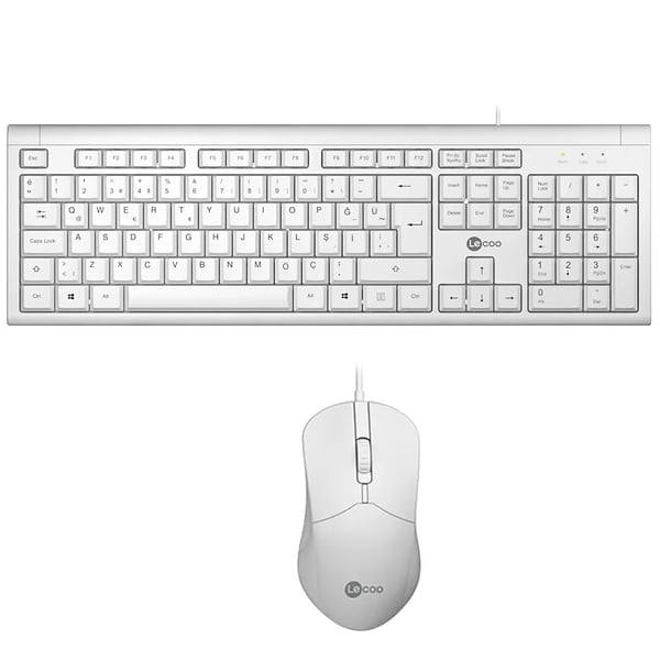 LENOVO LECOO CM101 USB KABLOLU BEYAZ Q KLAVYE & MOUSE SET
