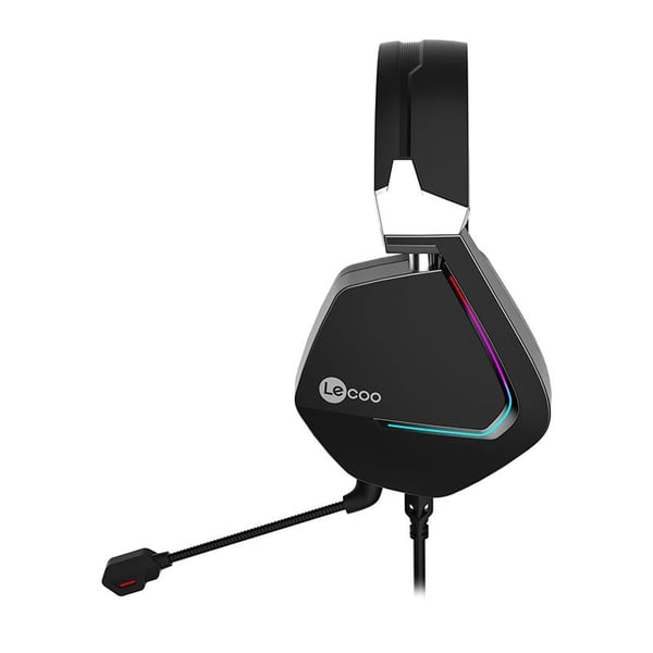 LENOVO LECOO HT402 KONNEKTÖR ADAPTÖR RGB LED AYDINLATMALI KABLOLU KULAK ÜSTÜ GAMİNG OYUNCU KULAKLIK