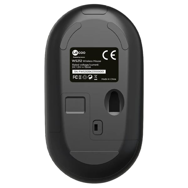LENOVO LECOO WS212 1600DPI 4 TUŞLU KABLOSUZ SİYAH OPTİK MOUSE