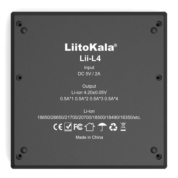 LIITOKALA LII-L4 UNİVERSAL AA/AAA/18650/14500/123A AKILLI DÖRTLÜ PİL ŞARJ CİHAZI ALETİ