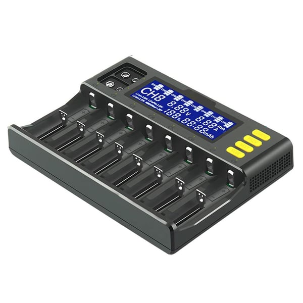 LIITOKALA LII-S8 UNİVERSAL AA/AAA/18650/14500/123A AKILLI SEKİZLİ PİL ŞARJ CİHAZI ALETİ