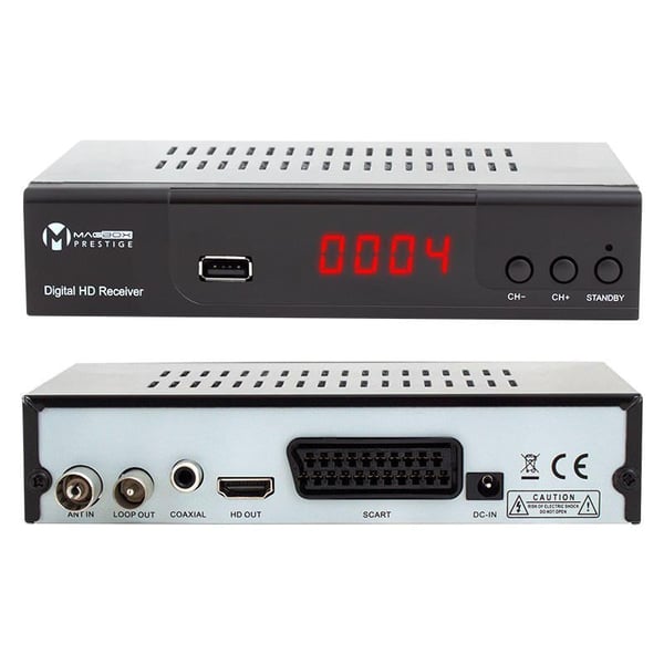 MAGBOX PRESTİGE DVB-T2/C FULL HD YOUTUBELU MİNİ KARASAL UYDU ALICISI (HDMI+SCART)
