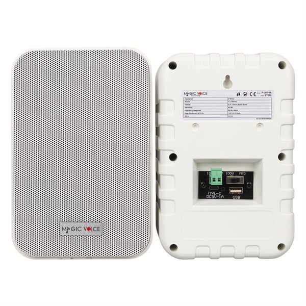 MAGICVOICE F-LHY4A 10 CM 4 10 WATT BEYAZ ÇİFTLİ USBLİ TRAFOLU SÜTUN HOPARLÖR Fiyatı - Merter Elektronik