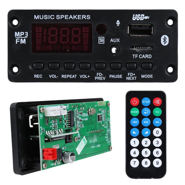 MAGICVOICE G010 USB/SD/BLUETOOTH KUMANDA- 2X25W ANFİ ÇIKIŞLI OTO TEYP ÇEVİRİCİ DİJİTAL PLAYER BOARD (95X40MM)