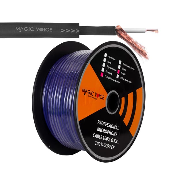 MAGICVOICE MİKROFON KABLOSU MONO 1.KALİTE 67 METRE MOR