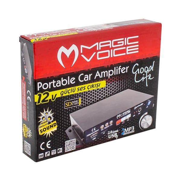 MAGICVOICE MV-129 12V MİNİ-USB MONTELENEBİLİR 20W KAYITLI PAZARCI ARAÇ ANFİSİ